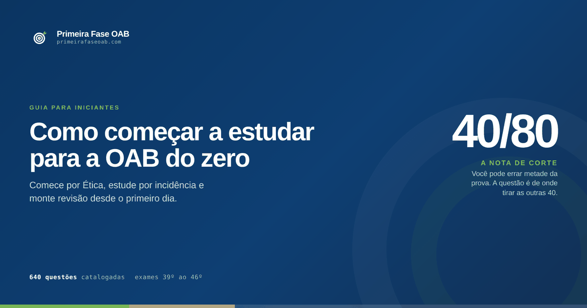 Estudante organizando o primeiro plano de estudos para a OAB